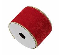 SHTGOI Ruban de Velours 10 Yards/Rouleau 6,3 cm de Large Ruban de Velours Ruban Décoratif Ruban d'Emballage Ruban Cadeau Ruban Bijouterie Ruban Décoratif pour Couture Bordure Velours pour DIY Nœud
