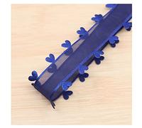 SHTGOI Ruban en organza en forme de cœur - 25 mm x 18 m - Pour voiture, mariage, Noël, décoration - Bleu marine
