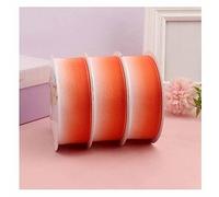 SHTGOI Ruban en organza transparent de 10 yards - 4 cm de large - Couleurs : ruban de soie - Ruban décoratif pour emballage de mariage, anniversaire, Noël - Orange