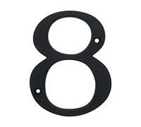 Shu 0-9 101mm Matte Noir Solide Zinc Numéro De La Maison, Hôtel Accueil Numéro De Porte Adresse Extérieure Numéro De Plaque Plaque, 1PCS(Black 8)