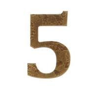 Shu 6cm Pure Copper Hammer Texture Texture Numéraux, Numérums en Métal Vintage Numérums Three-Dimensionnel Numéro De La Maison for L'hôtel Dortoir, 1PCS(5)