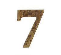 Shu 6cm Pure Copper Hammer Texture Texture Numéraux, Numérums en Métal Vintage Numérums Three-Dimensionnel Numéro De La Maison for L'hôtel Dortoir, 1PCS(7)