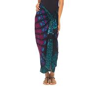 SHU-SHI - Sarong pour femme - look de plage - à porter sur le maillot de bain - motif mandala/paon - taille unique - turquoise