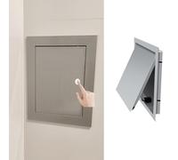 ShuaaM Panneau d'accès en Aluminium imperméable Personnalisable 10 x 10 cm avec Fixation magnétique - Revêtement Mural intérieur Gris for cloisons sèches(250x250mm)