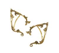 Shuade Boucles d'oreilles gothiques elfes vintage non percées, boucles d'oreilles tendance à clip d'oreille simple, bijoux d'oreille en alliage texture pour différents styles, Métal