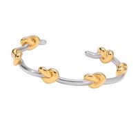 Shuade Bracelet à ouverture réglable en acier inoxydable avec nœud symbolique pour homme et femme Accessoire tendance moderne minimaliste, taille unique, Comme décrit