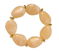 Shuade Bracelet polyvalent ovale irrégulier en acrylique extensible élégant pour toutes les occasions Bracelet élastique extensible bijoux fête décontractée, One Size, Comme décrit
