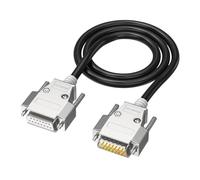 Shuade Câble d'extension de câble de données DB15 de 150 cm à 30 m avec connecteurs plaqués or pour compteur d'instruments de contrôle industriel mâle à femelle