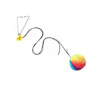 Shuade Corde Chat Teaser Suspendu Porte Coloré Peluche Balle Tissu Sûr pour Chaton Actif Exercice Jouet Cadeau Balançoire Balle Chat