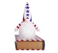 Shuade Décorations lumineuses pour jour commémoratif patriotiques, nains du 4 juillet, indépendances des vétérans, du travail, des anciens combattants, en peluche