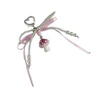 Shuade Élégant ruban perles bowknot porte-clés en résine léger accessoire pour femme cadeau décoration nœud en résine avec ruban et perles, Boucle de porte, taille unique