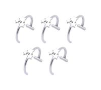 Shuade Faux anneaux de lèvre en acier inoxydable bijoux de corps sans piercing confortable à porter pour danses fêtes anneaux de lèvres sans piercing, One Size, Comme décrit, Comme décrit.