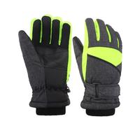 Shuade Gants de ski chauds à double couche pour enfants - Coupe-vent - Épais - Deux tons - Pour temps froid - Sports de plein air - Moufles coupe-vent pour enfants