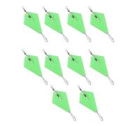 Shuade Lot de 10 émerillons triangulaires rotatifs faciles à installer avec clips à dégagement rapide pour pêche en mer avec plaque triangulaire lumineuse