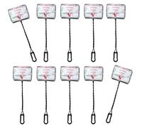 Shuade Lot de 10 filets de nettoyage pour aquarium - Accessoires d'entretien pour une manipulation efficace des poissons et un retrait des débris dans les aquariums - Épuisette en acier inoxydable