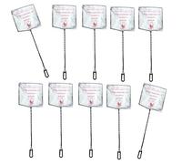 Shuade Lot de 10 filets de nettoyage pour aquarium - Accessoires d'entretien pour une manipulation efficace des poissons et un retrait des débris dans les aquariums - Épuisette en acier inoxydable