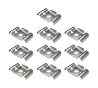 Shuade Lot de 10 plaques de montage de clôture en acier inoxydable - Fixation en bois et métal - Accessoires de fixation papillon en acier inoxydable