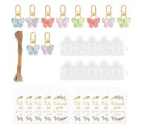 Shuade Lot de 10 porte-clés papillon en forme de papillon pour sac à dos, sac à main, sac de voiture, décoration pour enfants, porte-clés papillon élégant pour femme et fille