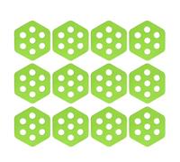 Shuade Lot de 12 tapis de surf hexagonaux transparents semi-transparents pour planches de surf, accessoires de surf, tapis antidérapants de qualité supérieure