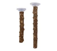 Shuade Lot de 2 perchoirs pour perroquets à mâcher et tailler le bec - Support en bois pour l'exercice et l'escalade des oiseaux debout