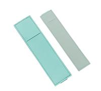 Shuade Lot de 2 trousses à crayons avec bandes élastiques réglables en cuir pour carnet de notes à couverture rigide multifonction avec clip pour stylo, bleu clair