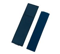 Shuade Lot de 2 trousses à crayons avec bandes élastiques réglables en cuir pour carnet de notes à couverture rigide multifonction avec clip pour stylo, bleu marine