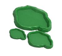 Shuade Lot de 3 bols réalistes pour le bain des reptiles de roche pour grenouilles et serpents avec base antidérapante