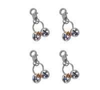 Shuade Lot de 4 clochettes à multiples facettes pour chats et chiots, Laiton