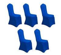 Shuade Lot de 5 housses de chaise lavables en polyester avec fermeture élastique - Tissu résistant aux éclaboussures pour tables de banquet, décorations de fête et lieux d'hospitalité - Imperméables