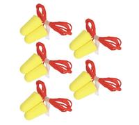 Shuade Lot de 5 paires de bouchons d'oreilles réutilisables en mousse avec cordon pour travail, étude, repos, construction antibruit