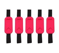 Shuade Lot de 5 trousses à stylos réglables avec bande élastique multifonctions en cuir pour couverture rigide journal bloc-notes planificateur bande élastique, rose rouge