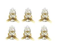 Shuade Lot de 6 boîtes à bonbons élégantes avec détails uniques pour les fêtes d'hôte - Motif creux - Rouge