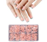 Shuade Lot de 600 faux ongles artificiels en acrylique à couverture complète en forme d'amande/stilettos pour salons de manucure à domicile
