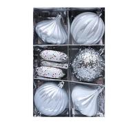 Shuade Lot de 8 décorations de Noël élégantes incassables à suspendre pour créer des décorations saisonnières chaudes à l'intérieur et à l'extérieur, festival, sphère de Noël