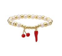 Shuade Perles de fruits délicates confortables et élastiques pour poignet - Texture cuivre - Convient pour les chercheurs de bijoux individuels, taille unique, Comme décrit