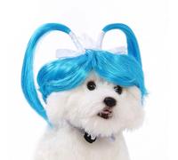 Shuade Perruques drôles de chats et de chiens avec frange - Cheveux pour Halloween - Chapeau de fête d'Halloween - Perruques pour petits chiens