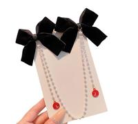 Shuade Pince à cheveux avec nœud pour petites filles avec pompons pour anniversaire d'enfants et photographie