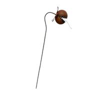 Shuade Piquet de jardin carnivore en fer rouillé en forme de fleur pour décoration extérieure et extérieure - Piquet de sol - Accessoires de jardin