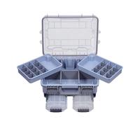 Shuade Plateau de pêche pour hameçons et leurres de pêche, boîte de rangement amovible avec compartiments - Grand plateau multifonction avec plateau amovible