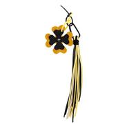 Shuade Porte-clés à pompons fait à la main en velours côtelé - Accessoire personnalisable - Pendentif pour femme - Cadeau tendance, H, taille unique