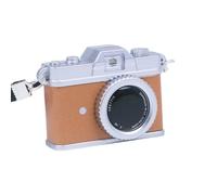 Shuade Porte-clés antique pour appareil photo avec lampe de poche et fonction de bruit, design ergonomique, léger pour sac à dos de voiture, support d'appareil photo rétro, jaune, taille unique