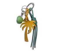 Shuade Porte-clés en forme de cocotier en alliage et corde en cuir pour la plage, les voyages, les accessoires multifonctionnels, D, taille unique