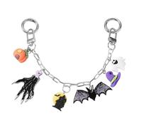 Shuade Porte-clés esthétique avec pendentif citrouille, fantôme, crâne, pour femme, sac à main, sac à dos, décorations esthétiques, b