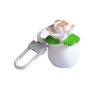 Shuade Porte-clés fantaisiste en résine avec des accents floraux réalistes, design compact et portable pour un usage quotidien comme sac ou clés, accessoire cadeau pour ami et famille, H, taille