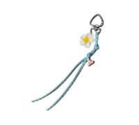 Shuade Porte-clés moderne en forme de fleur avec poteaux en métal - Mélange d'argile souple - Résistant au sol - Cadeau décoratif, bleu, taille unique