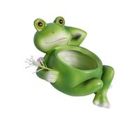 Shuade Pot de fleurs Bullfrog pour plantes grasses d'intérieur ou d'extérieur, jardin, bureau, décoration de la maison, amateurs de plantes, récipient de fleurs en forme de grenouille