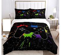 SHUAIG Housse de Couette Cheval pour Les Chevaux 3D Printing, Enfants en Lin Set Animal Chevaux Moteur Microfibre Couverture de lit Ensemble (G5, 135x200cm)