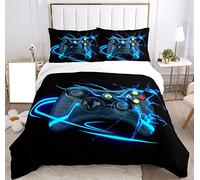 SHUAIG Housse de Couette de Jeu Ensemble lit,Impression draps. | literie pour gamepad Ensemble de literie Couvre-lit et housse de coussin en microfibre avec (G2, 200x200cm)