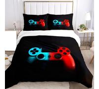 SHUAIG Housse de Couette de Jeu Ensemble lit,Impression draps. | literie pour gamepad Ensemble de literie Couvre-lit et housse de coussin en microfibre avec (G1, 200x200cm)