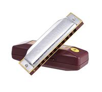 SHUAIGUO -1 1072-B Folkmaster Harmonica diatonique standard à 10 trous en si 20 tons pour étudiant débutant
